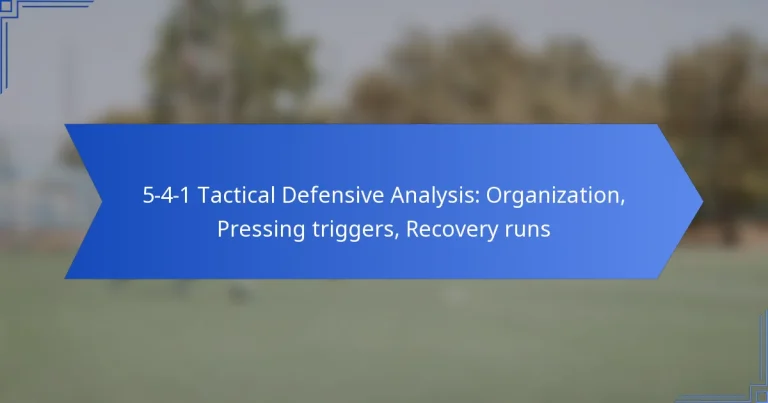 5-4-1 Tactical Defensive Analysis: Organization, Pressing triggers, Recovery runs