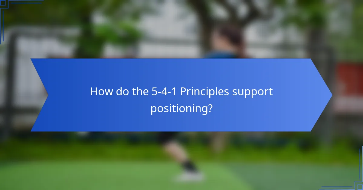 How do the 5-4-1 Principles support positioning?