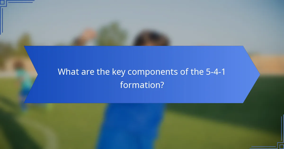 What are the key components of the 5-4-1 formation?